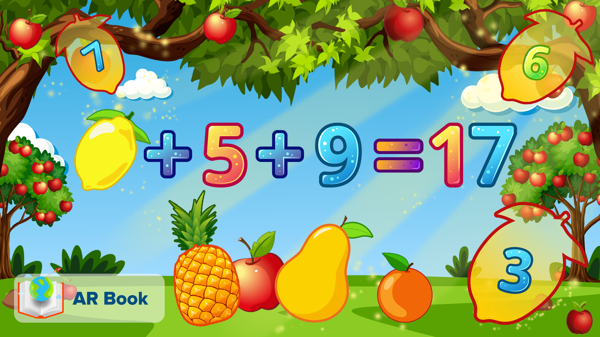Orchard of fruit numbers: equations with the third term | Math | Grade 2